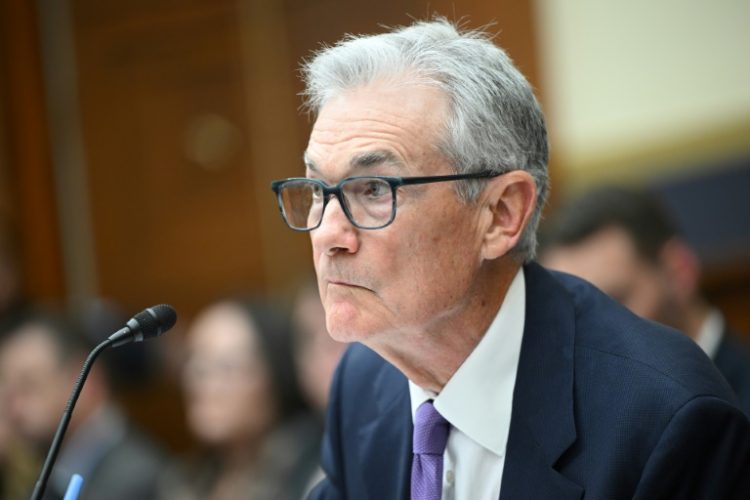 Fed Chairman Jerome Powell testifies before a US House committee. ©AFP