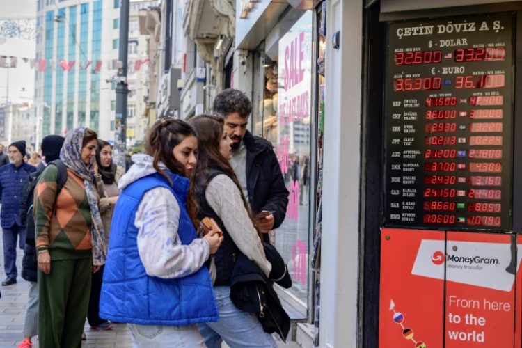 Turkish cental bank's monetary policy committee decides to raise the policy rate from 45 percent to 50 percent, with a statement citing 'the deterioration in the inflation outlook'. ©AFP
