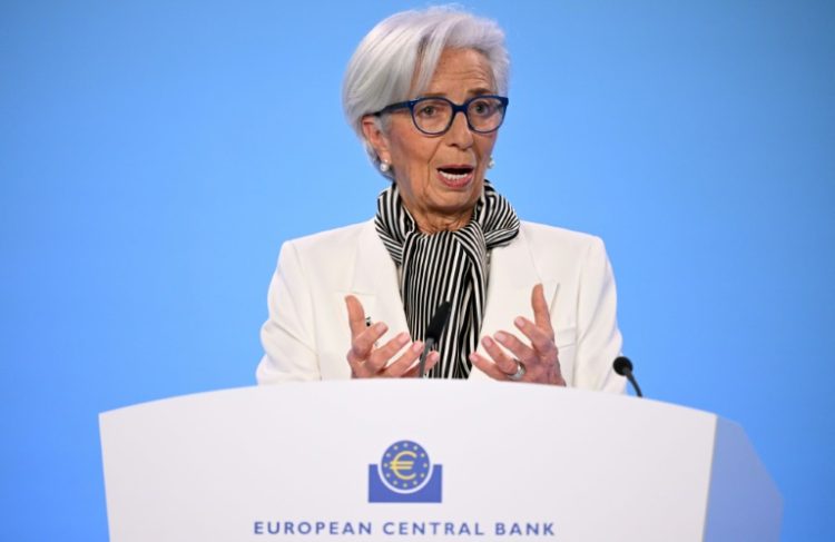 Investors are focused on an interest rate decision by the European Central Bank led by Christine Lagarde. ©AFP