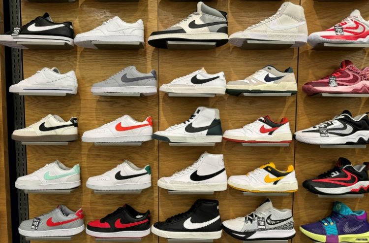 Shares of Nike tumbled after the company offered a tepid near-term sales outlook. ©AFP
