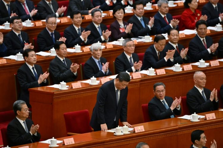 Last year's conclave saw the annointing of President Xi Jinping for a historic third term -- cementing his place as China's most powerful leader since Mao Zedong. ©AFP