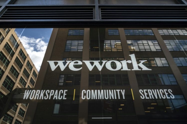 The pandemic exacerbated WeWork's woes as people avoided offices for fear of Covid-19. ©AFP