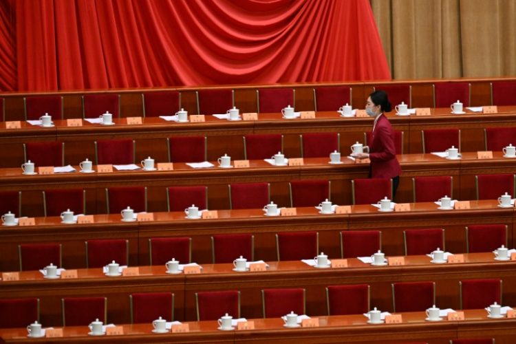 Armed police and public security workers are ubiquitous on Beijing streets as thousands of delegates descend on the capital for the annual political conclave known as the "Two Sessions". ©AFP