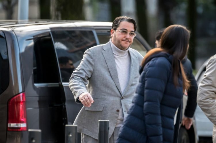 PetroSaudi executive Tarek Obaid arriving at the court in Bellinzona, Switzerland, on Tuesday. ©AFP