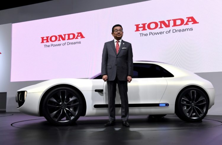 Honda hopes to sell only zero-emission vehicles by 2040, with a goal of going carbon-neutral in its own operations by 2050. ©AFP