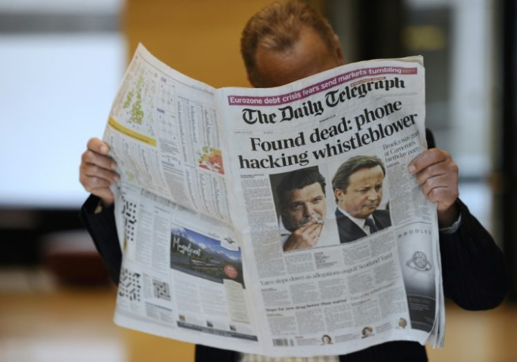 Last month the UK government said it would bring forward legislation to block state-backed takeover deals in the media industry. ©AFP