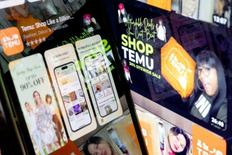 Temu is a hugely popular online shopping app, available in dozens of countries. ©AFP