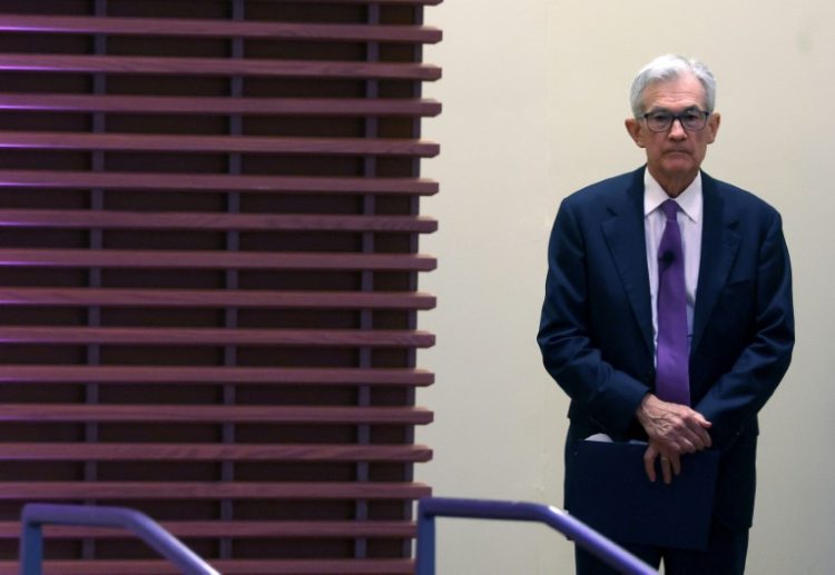 Jerome Powell's indication that the battle against inflation could take longer than expected weighed on hopes for interest rate cuts this year. ©AFP