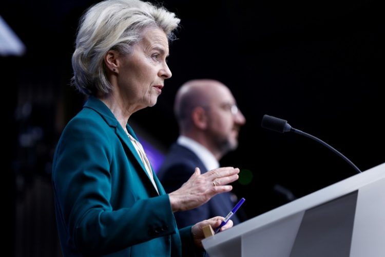 EU chief Ursula von der Leyen pointed to the 'fragmentation' of the EU's capital markets. ©AFP