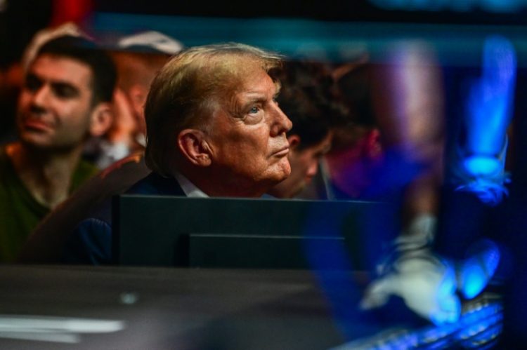 Former US President Donald Trump attends the Ultimate Fighting Championship in Miami, Florida in March. ©AFP