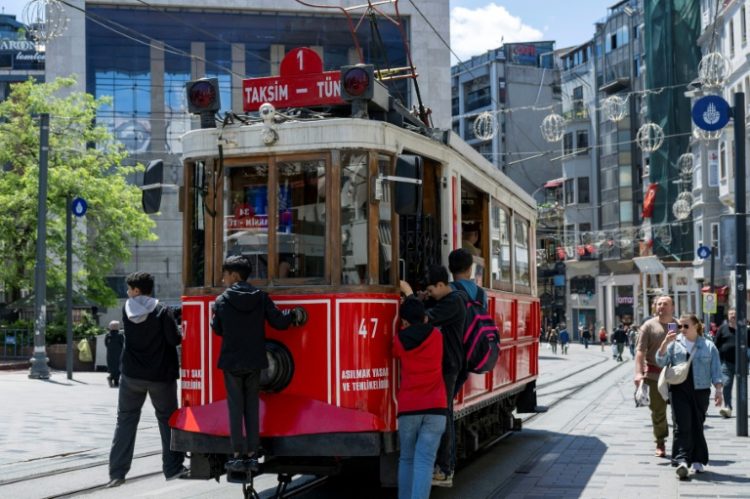 The century-old trams have become a symbol of Istanbul's Istiklal Avenue. ©AFP