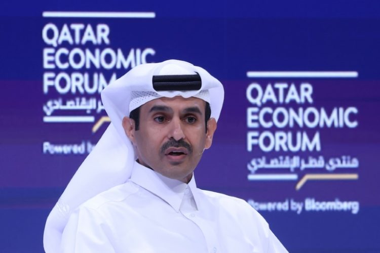 Energy Minister Saad al-Kaabi sets out QatarEnergy's plans to boost LNG production capacity at the Qatar Economic Forum in Doha. ©AFP