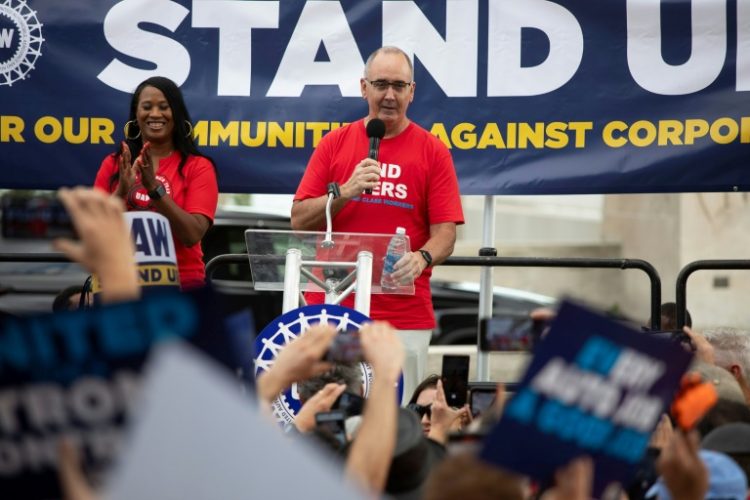 UAW President Shawn Fain acknowledged that the defeat at Mercedes in Alabama was a setback but said the union would push on with additional organizing drives in the South. ©AFP