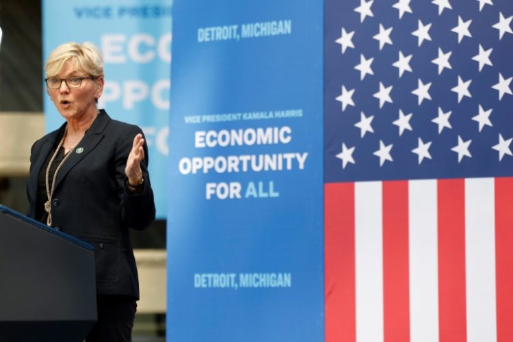 The Biden administration (US Energy Secretary Jennifer Granholm is seen here) said the move would lower gas prices. ©AFP