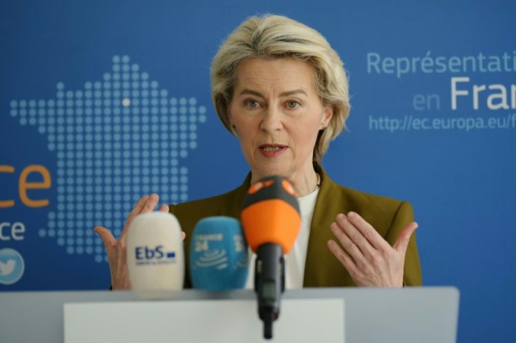 European Commission President Ursula von der Leyen complained Chinese goods were flooding the European market. ©AFP