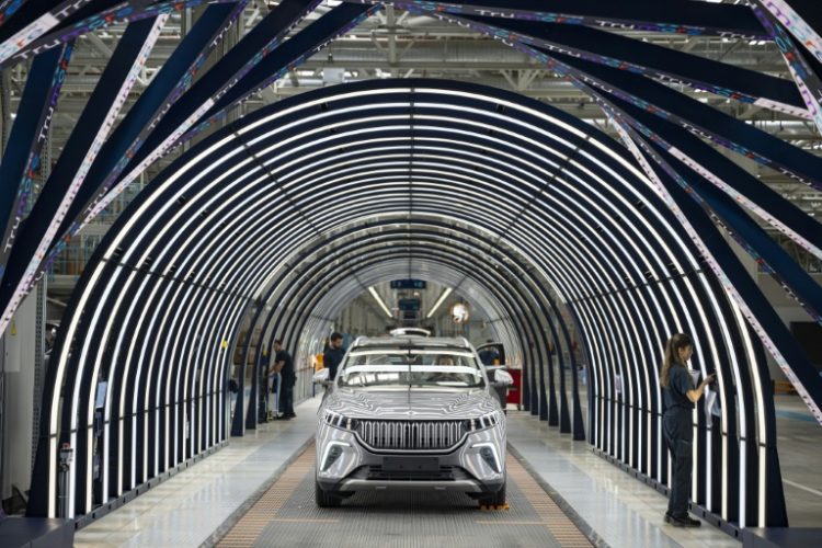 A Togg electric car rolling off the assembly line in Gemlik near Bursa in western Turkey. ©AFP