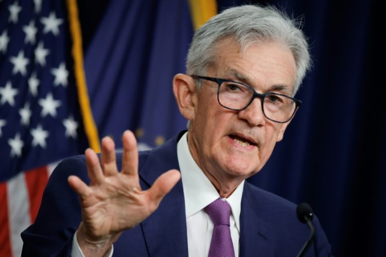 Federal Reserve boss Jerome Powell said recent forecast-beating inflation data had lowered his confidence that prices will slow as quickly as hoped. ©AFP