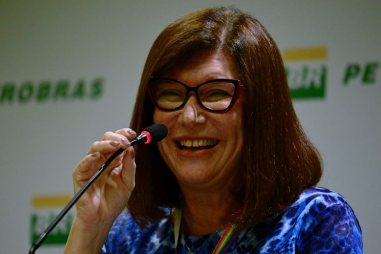 Brazilian oil and gas company Petrobras President Magda Chambriard gestures during a press conference in Rio de Janeiro on May 27, 2024. ©AFP