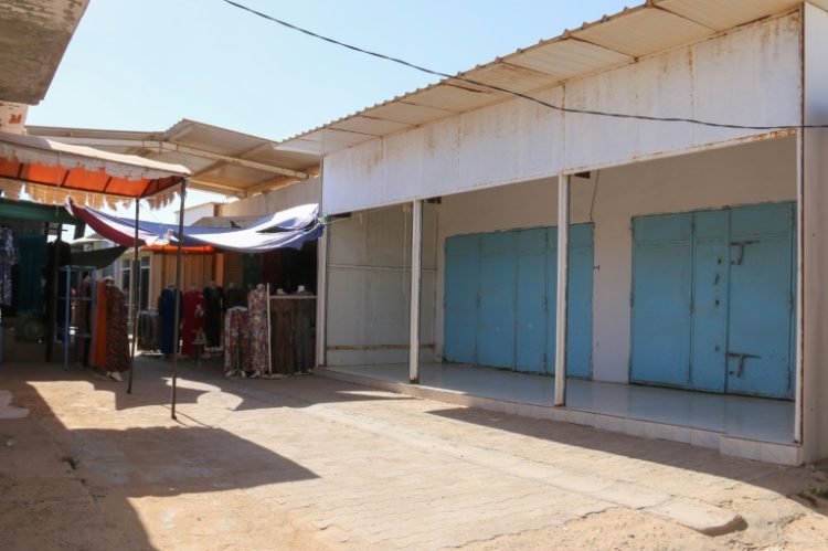 Shops are shuttered at a market in Tunisia's southern town of Ben Guerdane, near the Libyan border. ©AFP