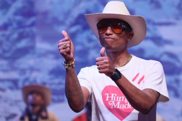 Pharrell presents his third show as creative director for Louis Vuitton . ©AFP