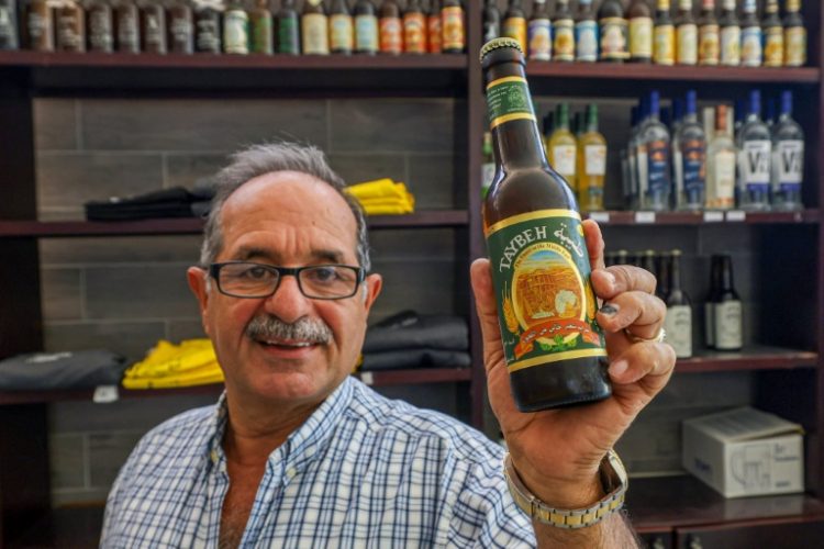 Taybeh owner Nadim Khoury set up the brewery in the occupied West Bank, but the effects of the war in Gaza have caused business to decline dramatically. ©AFP