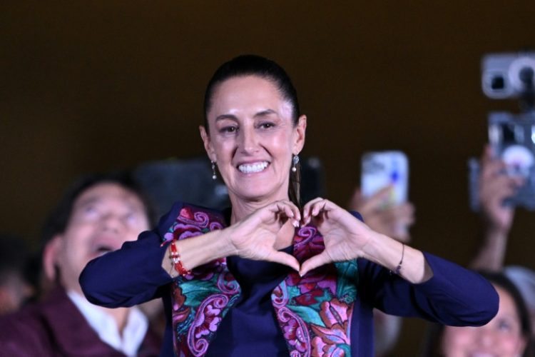 Claudia Sheinbaum celebrates her victory in Mexico's presidential election. ©AFP