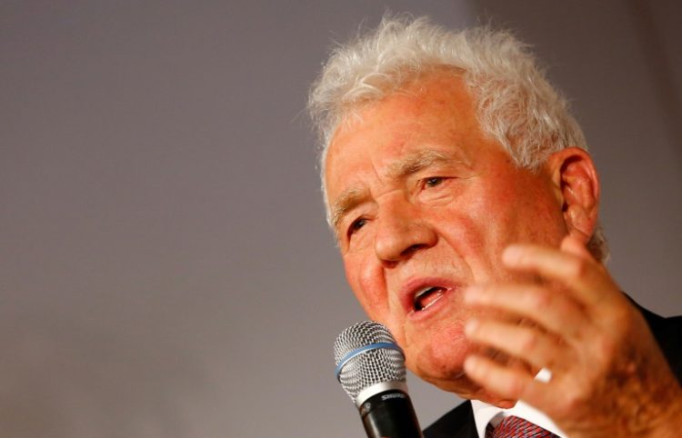 Austrian-Canadian businessman Frank Stronach, seen here during his run for public office in his native Austria, has been charged with 13 counts of sexual assault in Canada. ©AFP