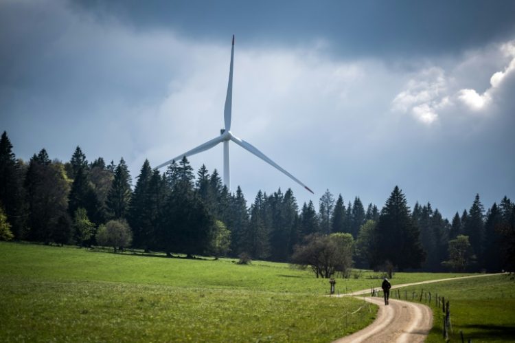 Swiss authorities want to use a new climate bill approved last year to boost wind and solar power's current miniscule contribution to Switzerland's energy mix.. ©AFP