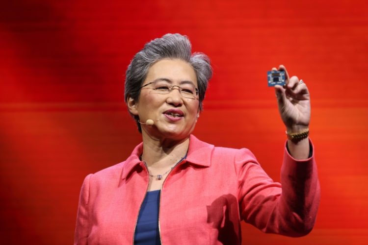 AMD CEO Lisa Su unveiled the chip giant's latest line of products during a keynote speech at Computex 2024 in Taipei. ©AFP