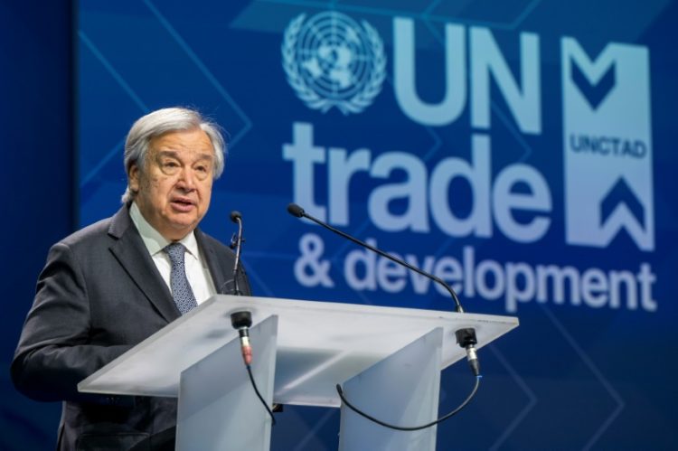 'The world cannot afford splits into rival blocs,' said Guterres. ©AFP