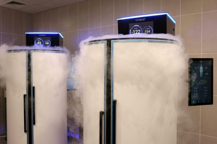 Put on ice: A cryotherapy room in Paris to be used by athletes during the Olympics. ©AFP