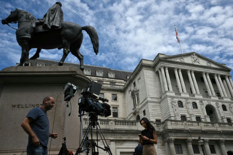 The BoE hiked borrowing costs 14 times between late 2021 and the second half of last year. ©AFP