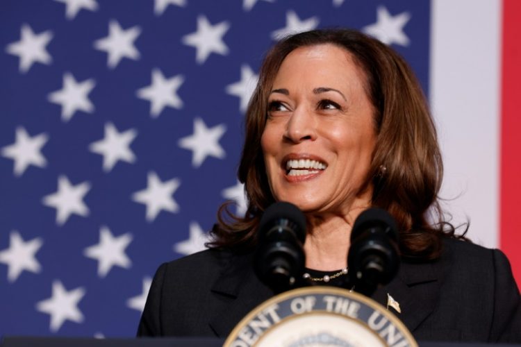 Joe Biden gave his backing to Vice President Kamala Harris after announcing his decision to drop out of November's race for the White House. ©AFP