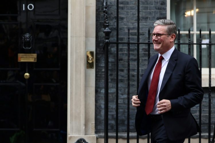 The pound got a boost as Labour Party Keir Starmer took over at number 10 Downing Street, the residence of the British prime minister. ©AFP