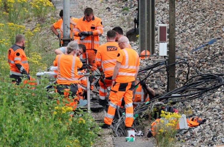 SNCF said saboteurs had damaged fibre-optic cables vital for the safe operation of the trains. ©AFP