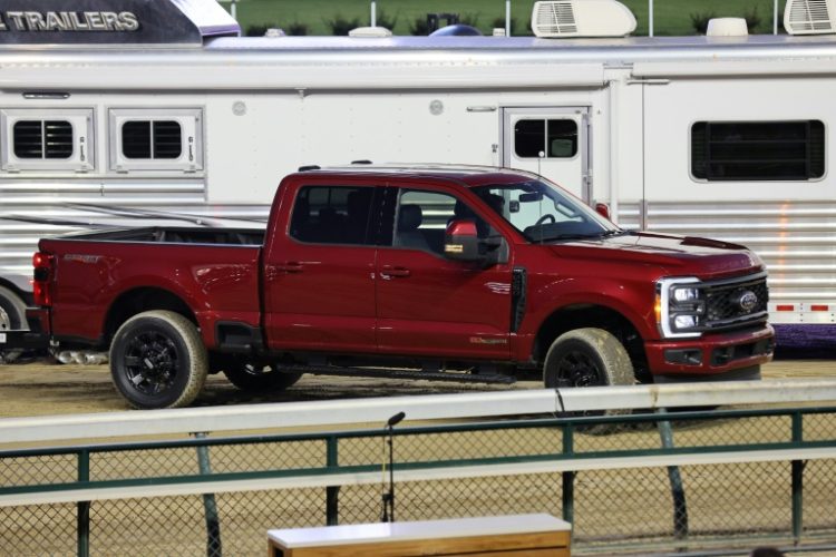 Ford announced plans to add a third plant for its 'Super Duty' pickup trucks in North America . ©AFP