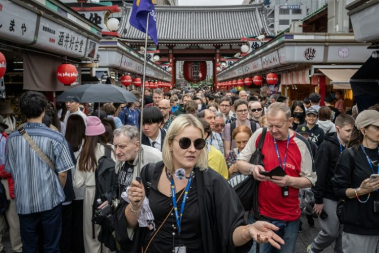 Japan has welcomed a million more foreign visitors in the first half of 2024 compared to pre-pandemic levels, logging a new record of 17.78 million. ©AFP