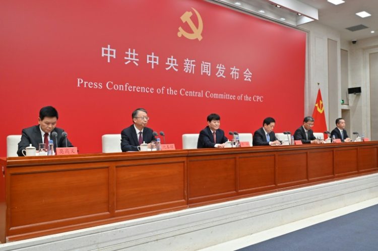 Beijing sought to allay concerns at a Friday press conference featuring a lineup of officials. ©AFP