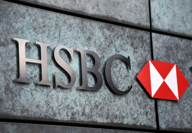 HSBC's first-half pre-tax profits were slightly down from the same period last year. ©AFP