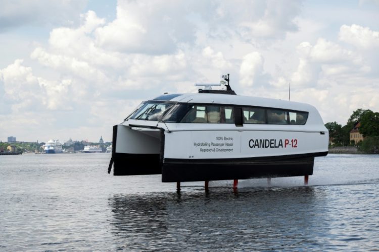 The electric ferry that levitates across the waters of Stockholm. ©AFP