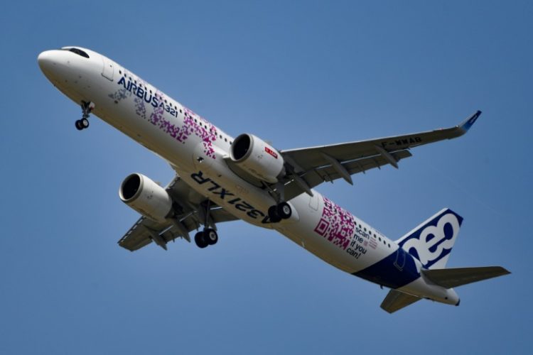 Airbus said its A321 XLR long-range single-aisle aircraft is expected to enter service by the end of the summer. ©AFP