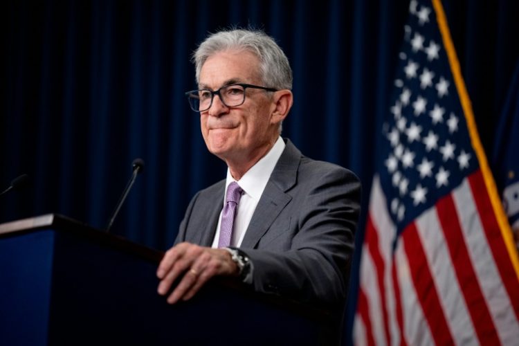 Traders are keenly awaiting a speech by Federal Reserve boss Jerome Powell at the Jackson Hole symposium this week. ©AFP