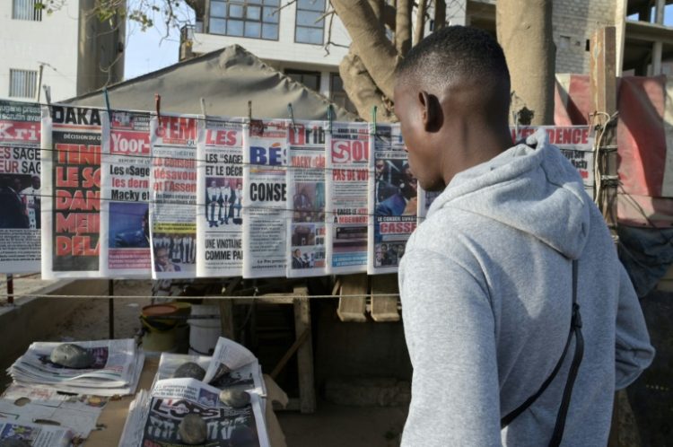 Most Senegalese newspapers heeded a call for a news blackout by not publishing Tuesday, in protest against economic measures by the new government. ©AFP