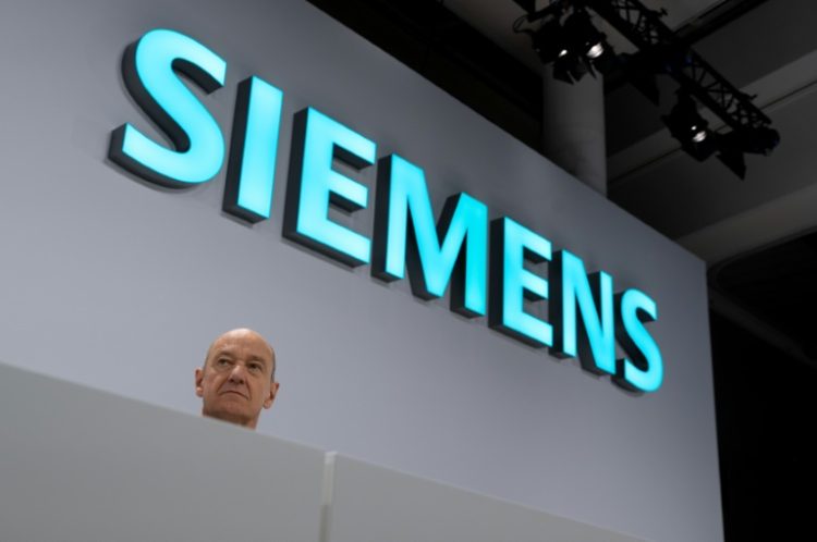 Siemens CEO Roland Busch said the German group was 'benefiting from the boom in artificial intelligence'. ©AFP