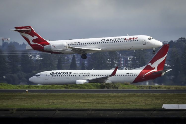 Net profit at Australia's Qantas dropped 28 percent for the fiscal year. ©AFP