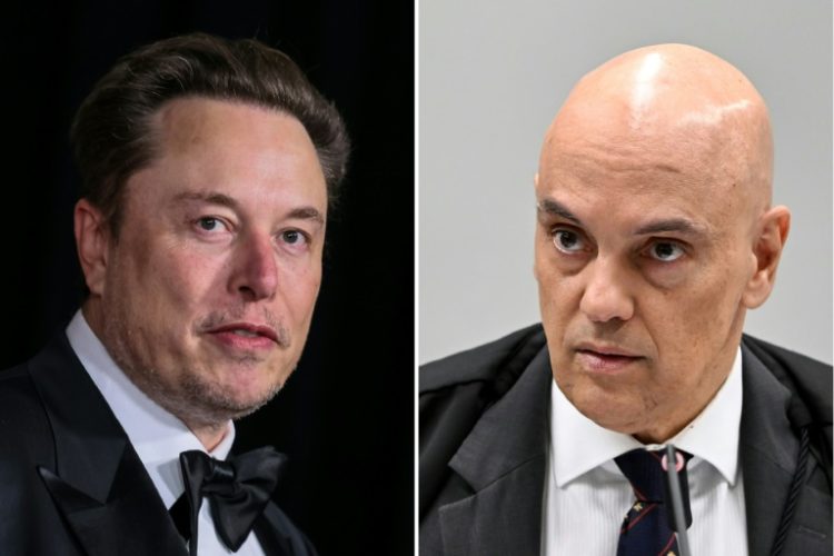 Elon Musk has been locked in a months-long feud with the judge, Alexandre de Moraes, who is leading a battle against disinformation in South America's largest nation. ©AFP