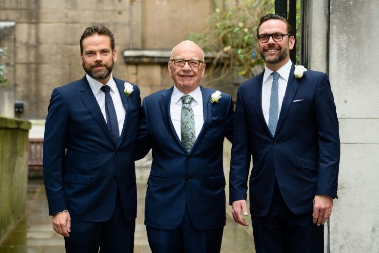 Rupert Murdoch, 93, is in the eye of a legal storm as several of his children seek to block him changing the terms of a family trust. ©AFP