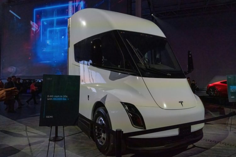 A crash involving a Tesla Semi took place in the wee hours of August 19, a US agency said.. ©AFP