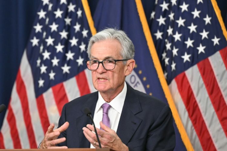 US Federal Reserve Chair Jerome Powell said disinflation has been broad based.. ©AFP