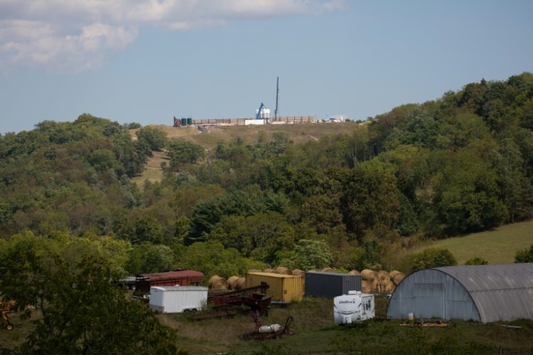 A new natural gas well site under construction in Washington County, Pennsylvania. ©AFP